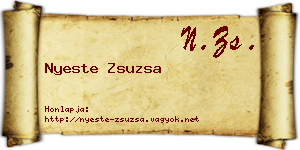 Nyeste Zsuzsa névjegykártya